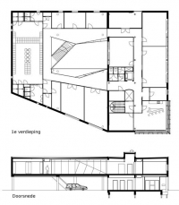 Doorsnede en plattegrond