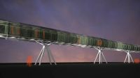 Tijdelijke passagiersbrug (beeld: TomDavid Architecten)
