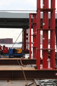 Detail van het ponton